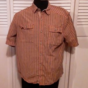 RARE VINTAGE CROCS S/S Plaid casual shirt Large